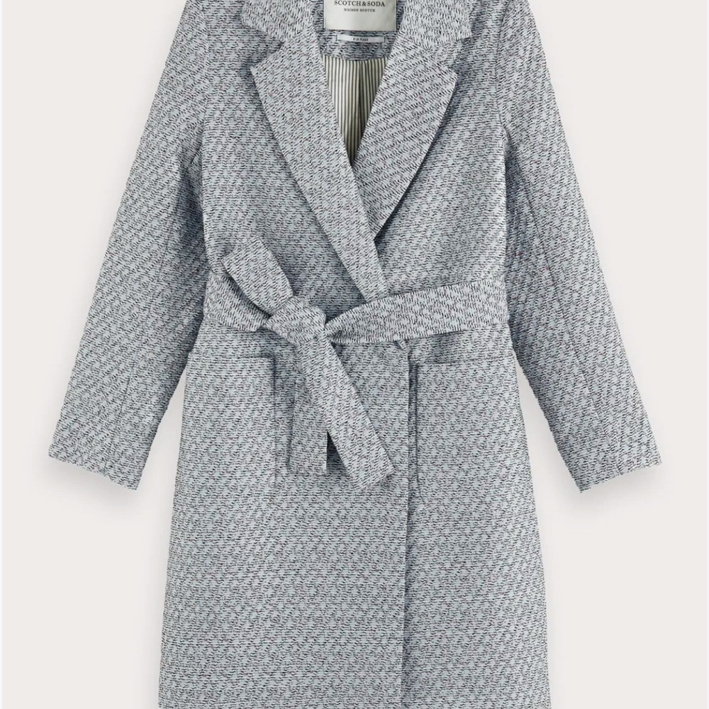 Scotch & Soda Textured Blue Coat Like New